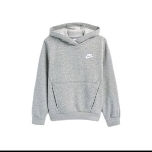 Nike Kids Sportswear Club Fleece Pullover Heather Grey XL Hoodie EUC